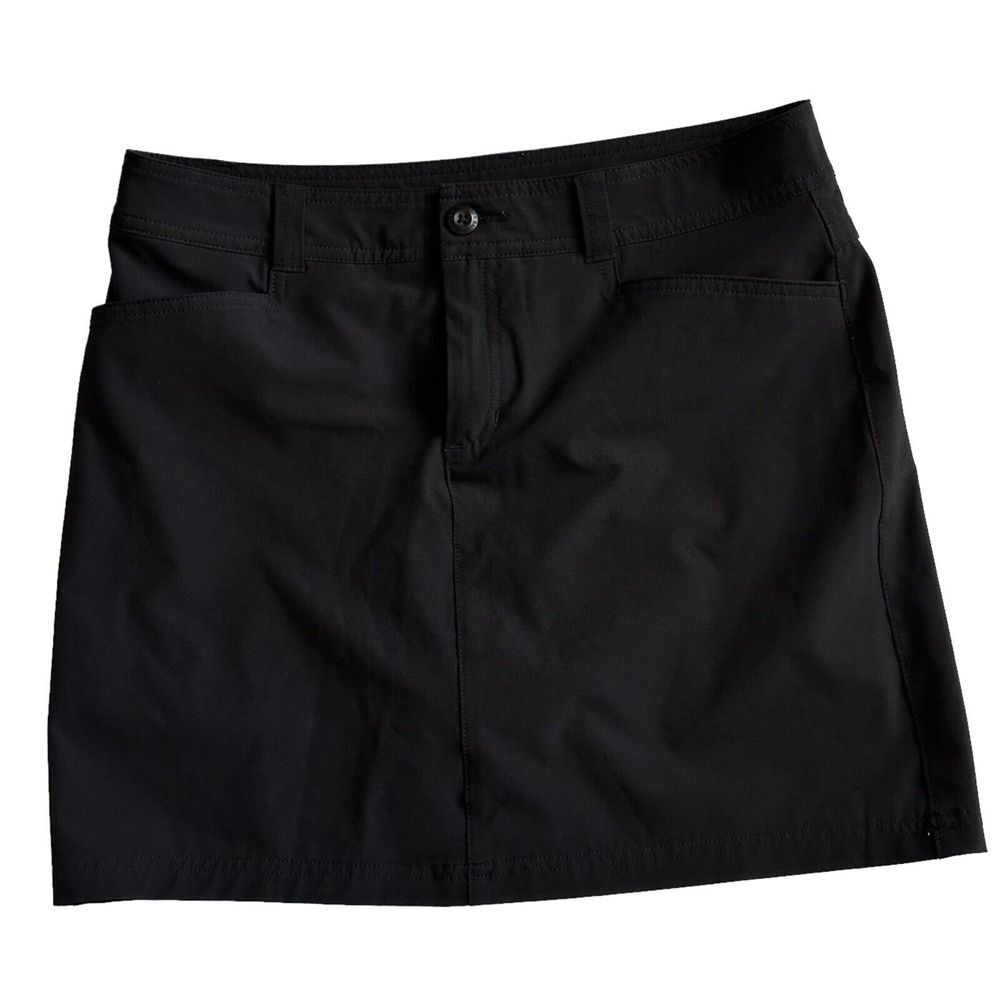 Eddie Bauer Skirt Womens 6 Black Skort Liner Travex Active Nylon/Spandex